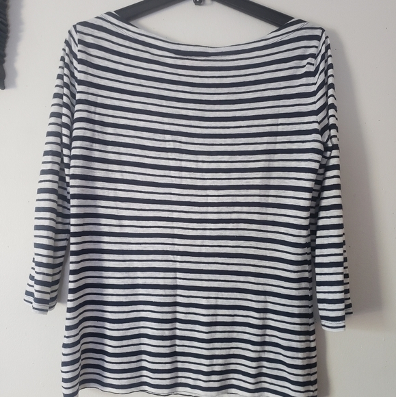 Tory Burch Linen Striped Sweater - Picture 2 of 9